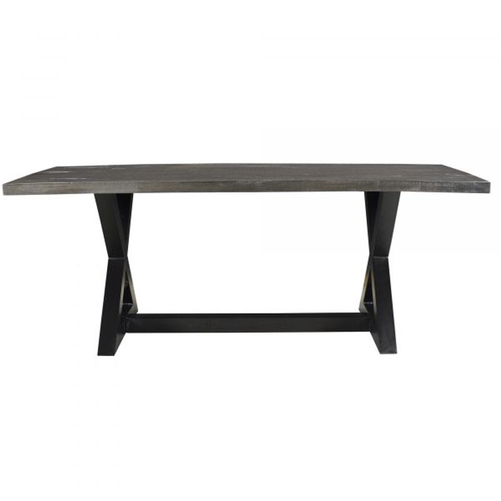 Zax Rectangular Dining Table in Distressed Grey