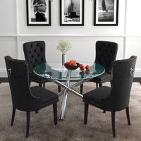 Solara II Round Dining Table in Chrome