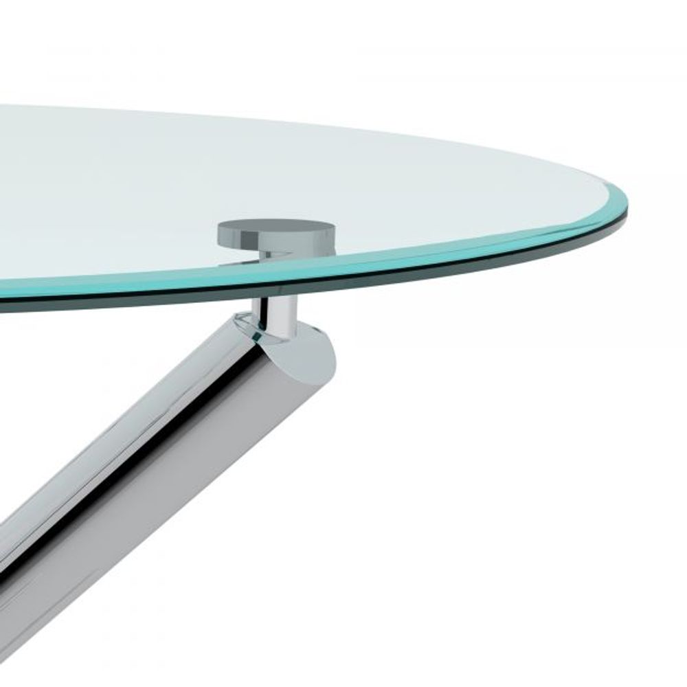 Solara II Round Dining Table in Chrome