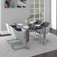 Frankfurt Rectangular Dining Table in Stainless Steel