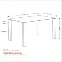 Frankfurt Rectangular Dining Table in Stainless Steel