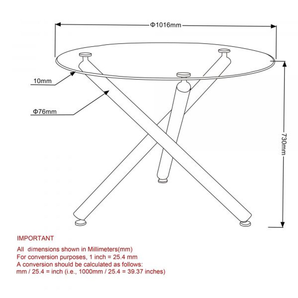 Carmilla round dining table