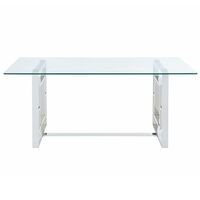 Eros Rectangular Dining Table in Silver