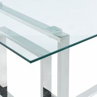 Eros Rectangular Dining Table in Silver