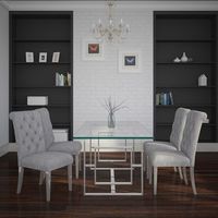 Eros Rectangular Dining Table in Silver