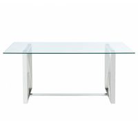 Lorenzo Rectangular Dining Table in Silver