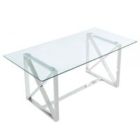 Lorenzo Rectangular Dining Table in Silver