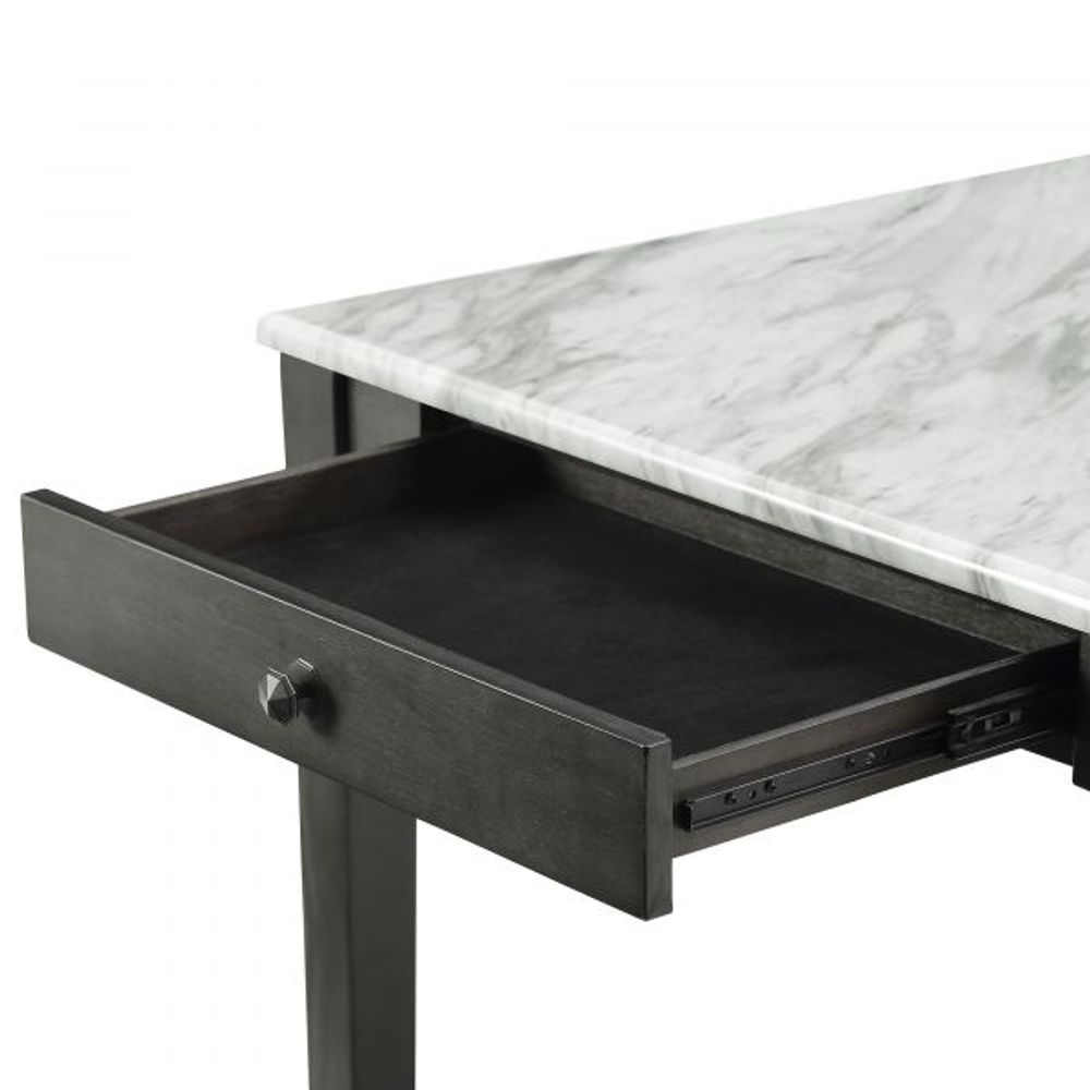 Pascal Dining Table with Drawers in Grey