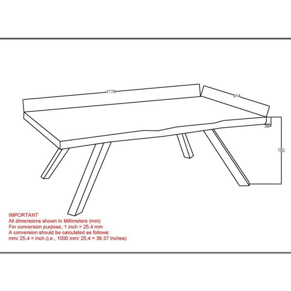 Virag Dining Table in Natural