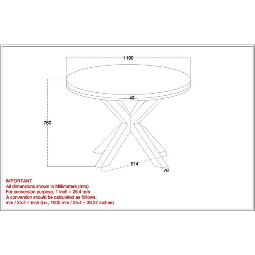 Arhan Round Dining Table in Natural