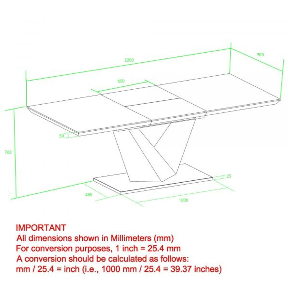 Eclipse Dining Table with Extension in Washed Oak