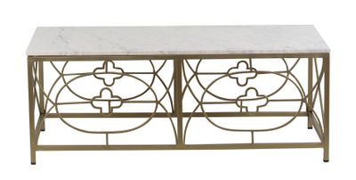 Catherine Coffee Table Gold with Marble top