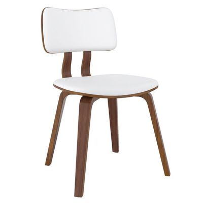 Zuni Side Chair in White Faux Leather