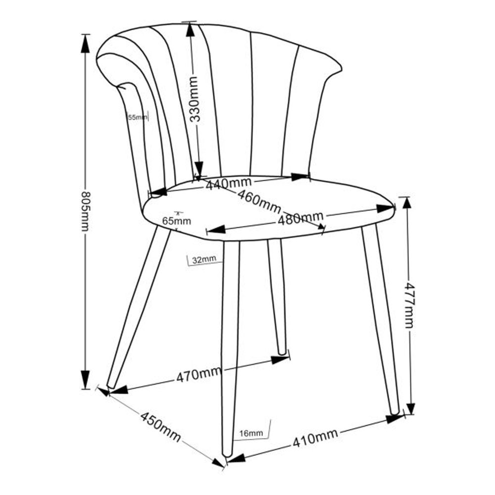 Orchid Side Chair, set of 2