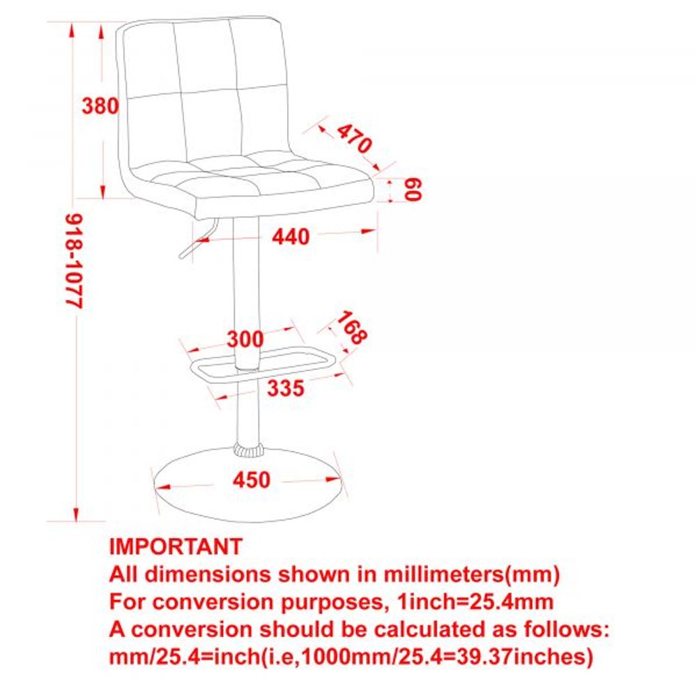 Max Air Lift Stool, set of 2 in Black