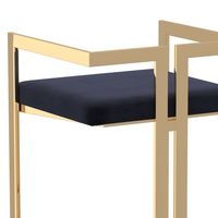 Cosmo 26" Counter Stool in Black with Gold Legs