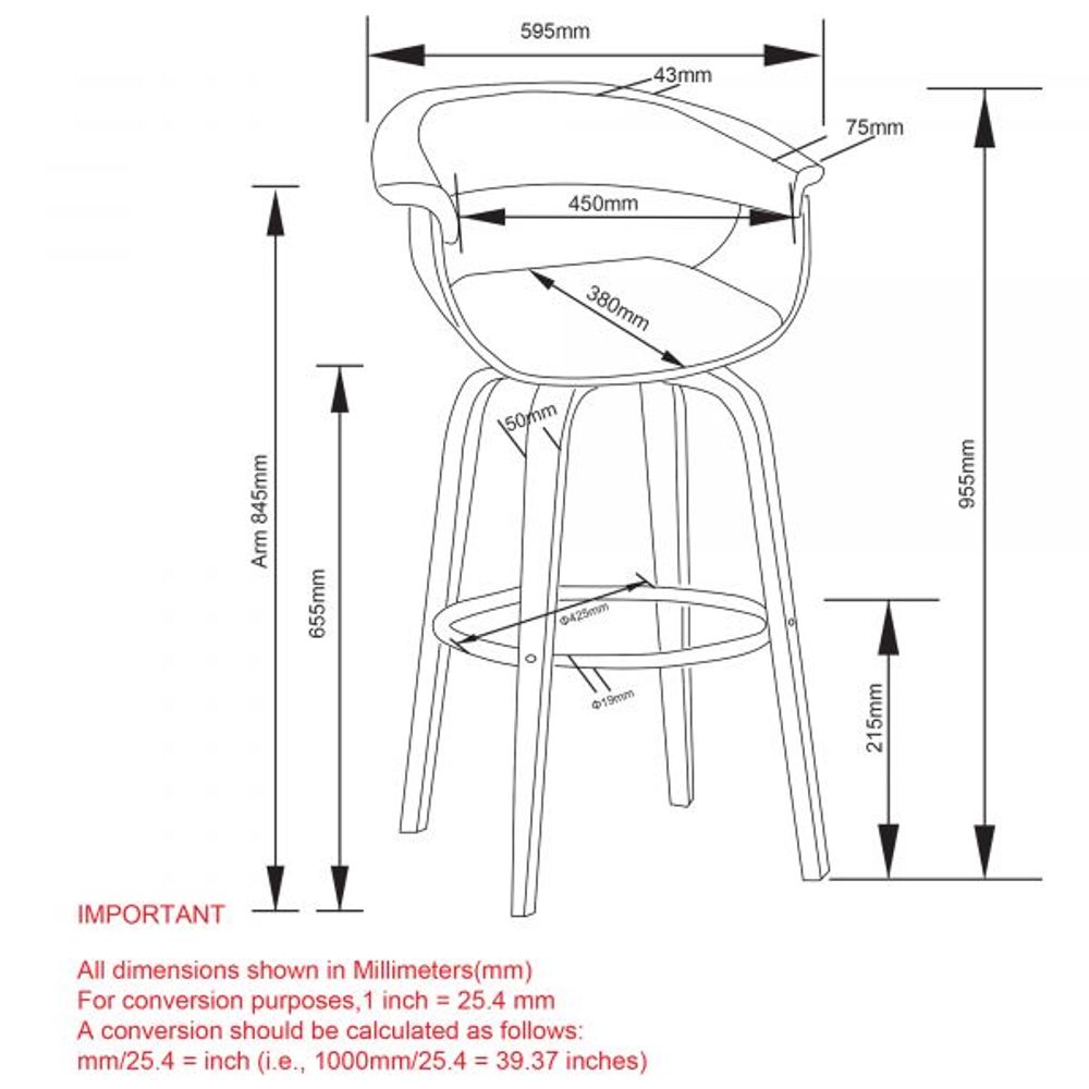 Holt 26'' Counter Stool in Charcoal