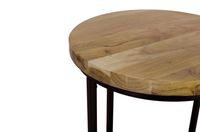 Ames Round Wooden End Table