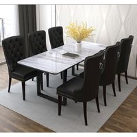 Gavin/Rizzo 7pc Dining Set, Black/Black pu