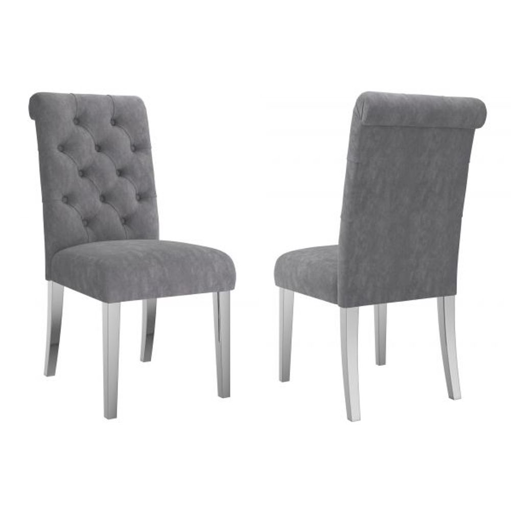 Napoli/Chloe 7pc Dining Set, Grey/Grey