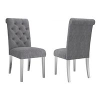 Napoli/Chloe 7pc Dining Set, Grey/Grey