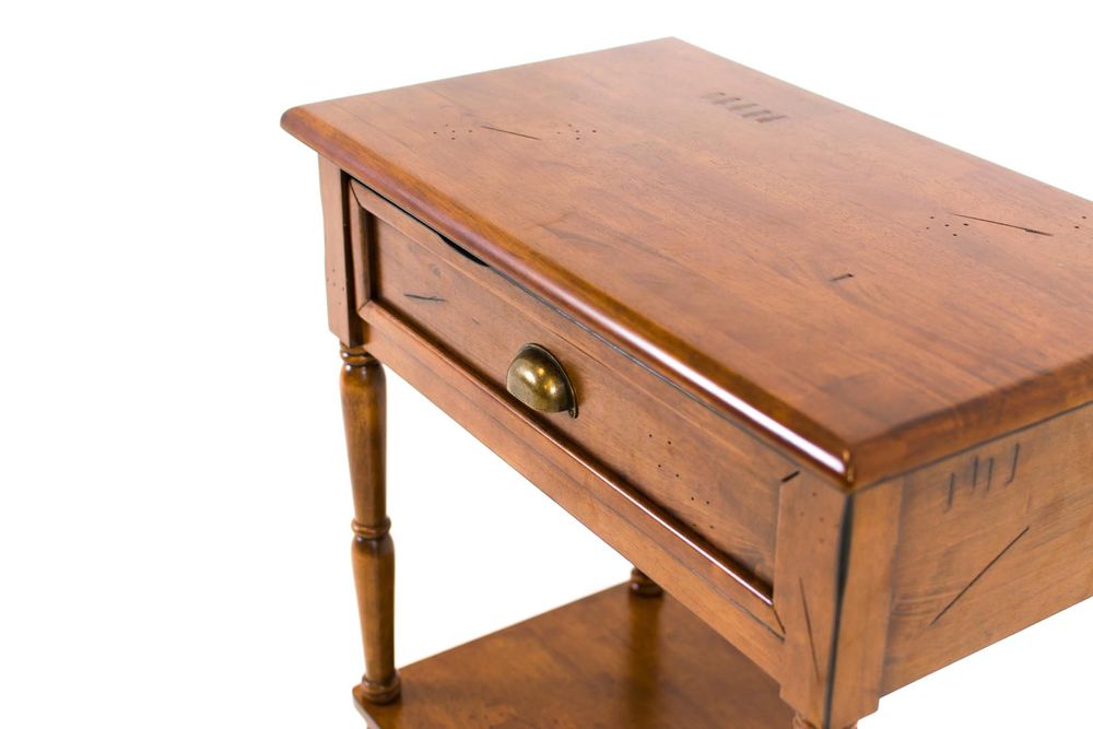 Single Drawer Hall Console Table - Honey