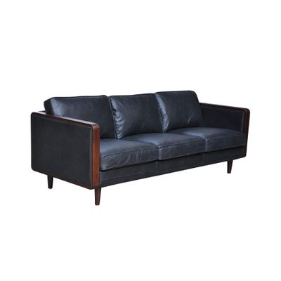 Las Vegas Mandalay Sofa - Oxford Black Leather