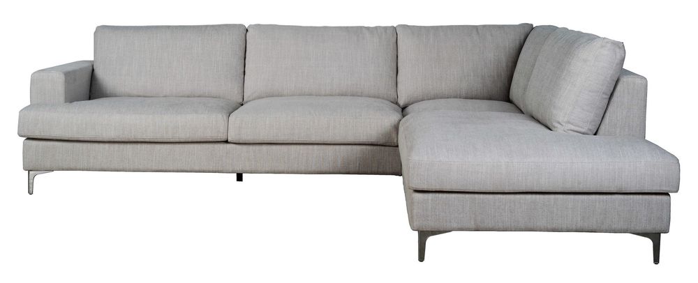 Feather Right Sectional Sofa - Dovetail Linen