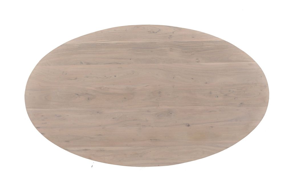 Aspen Oval Dining Table with Metal Base