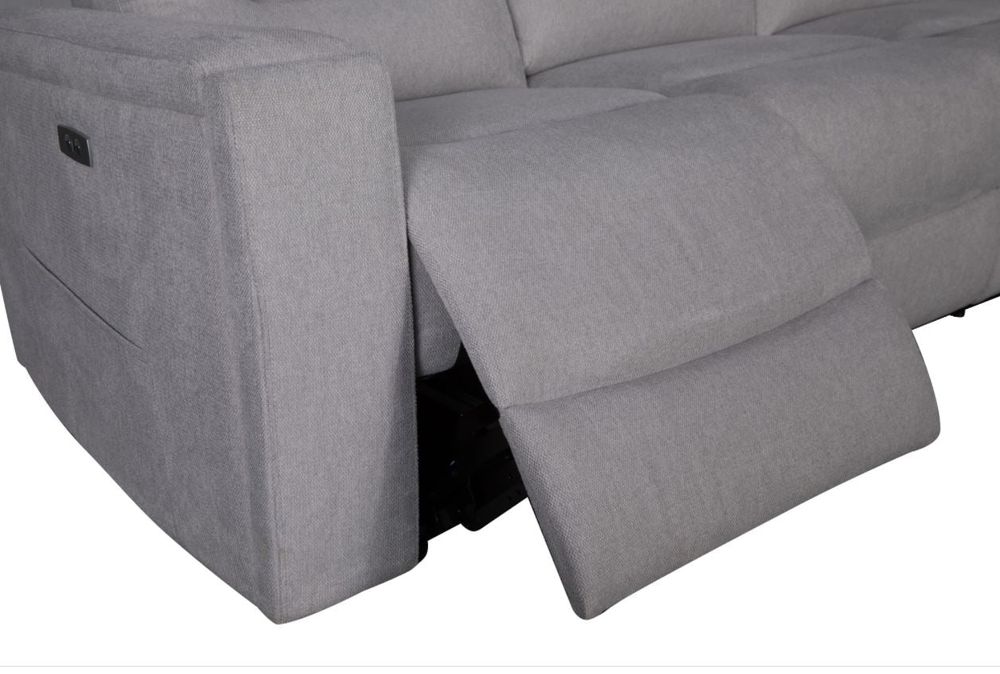 Roche Power Recliner Sofa- Light Grey