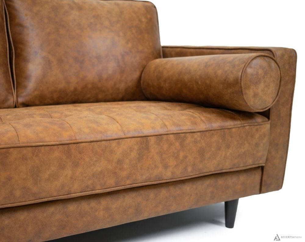 Ryder Tufted Mid Century Loveseat - SF203 BROWN