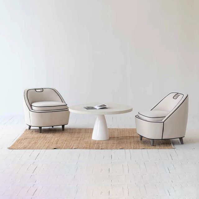 EBONY CLUB CHAIR - IVORY