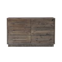 Nevada 6 Drawer Dresser - Dark Driftwood