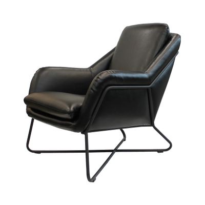 Romeo Lounge chair - Fox Black PU