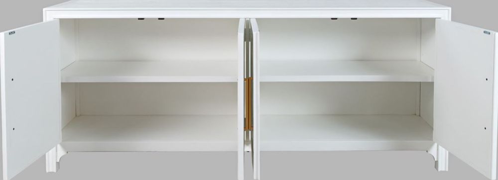 Gramercy 4 door accent cabinet white