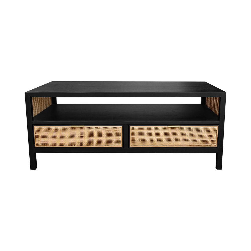 Rattan Coffee Table - Ebony