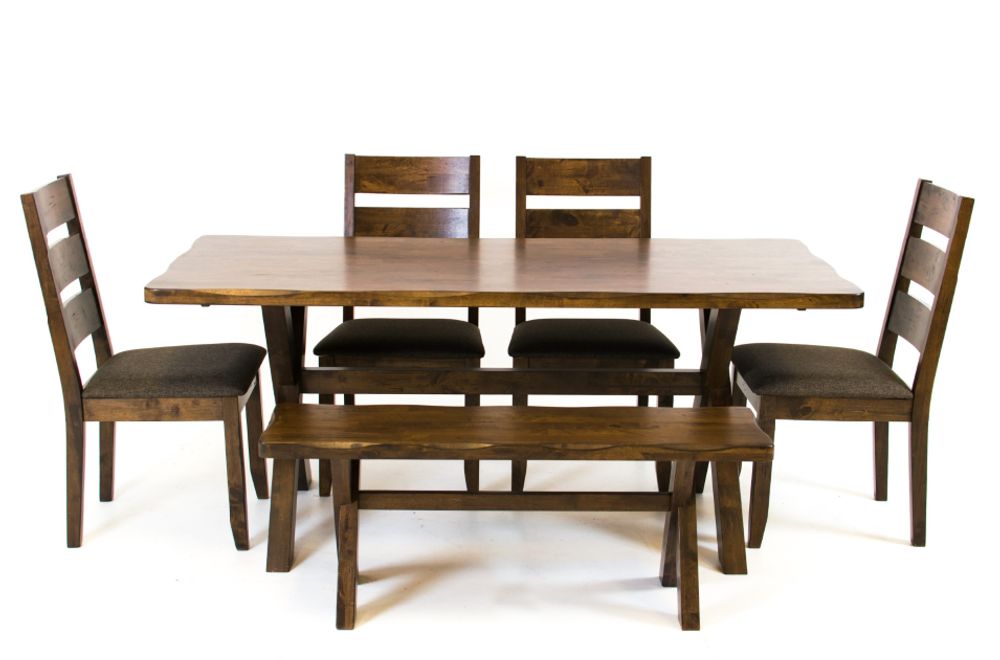 Alston Solid Wood 6pcs Dining Set