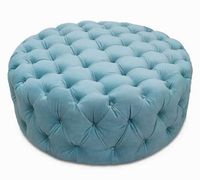 Maja Round Large Ottoman 42" - Teal - Meg 12