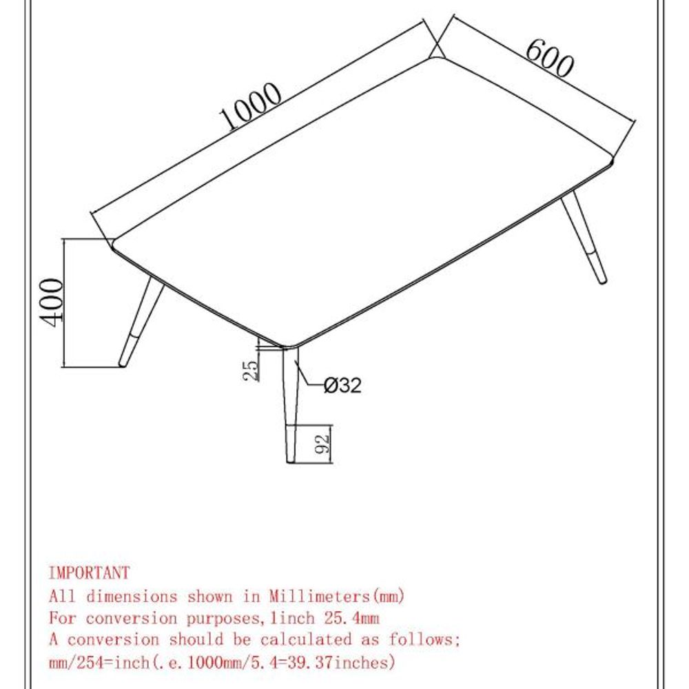 Emery Rectangular Coffee Table in White