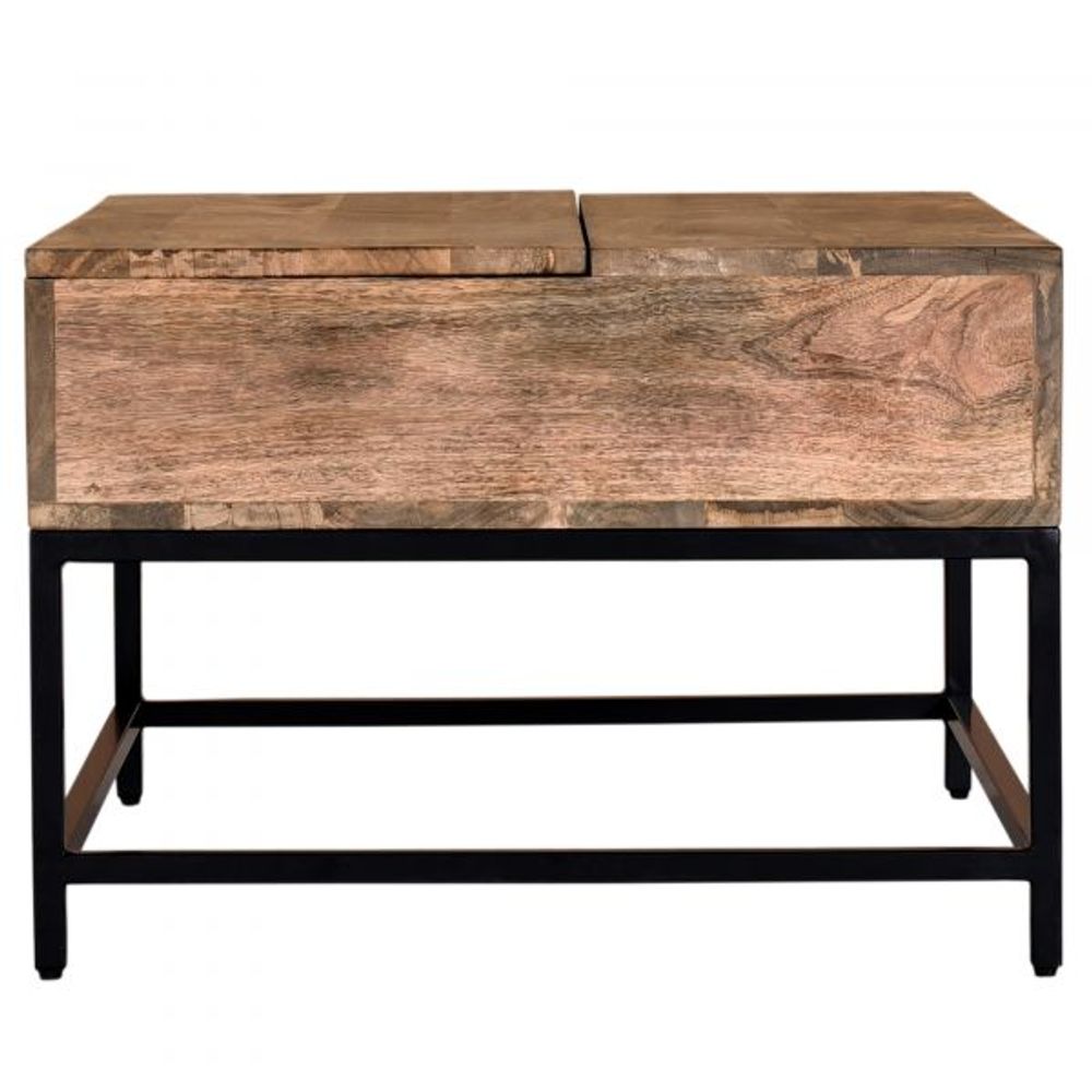 Ojas Lift-Top Coffee Table in Natural Burnt