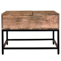 Ojas Lift-Top Coffee Table in Natural Burnt