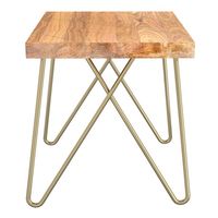 Madox Coffee Table in Natural & Aged Gold