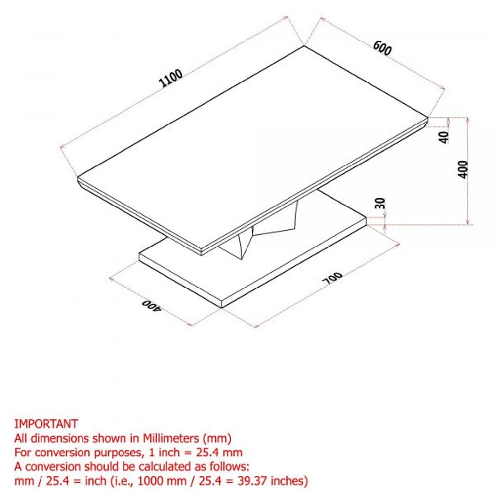 Napoli Coffee Table in Grey