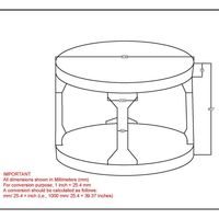 Avni Coffee Table in Distressed Grey