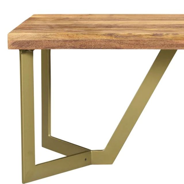 Zivah Coffee Table in Natural & Aged Gold