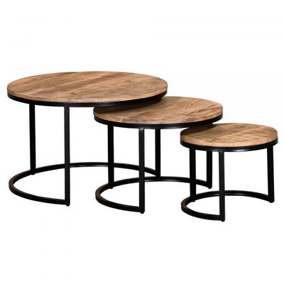 Darsh 3Pc Coffee Table set in Washed Grey