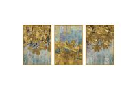 Old Vienna  Set of 3 Alloy Matt - Golden Frame Wall Art