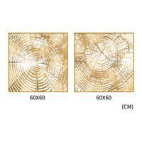 Gemini Set of 2Alloy Matt - Golden Frame Wall Art