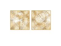 Gemini Set of 2Alloy Matt - Golden Frame Wall Art