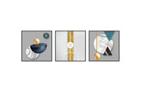 Ovation Set of 3 Alloy Matt - Black Frame Wall Art